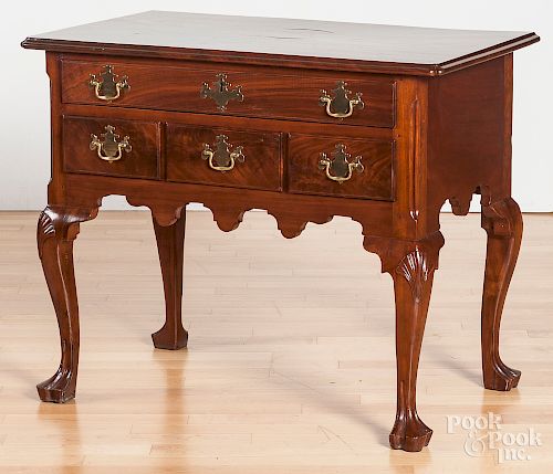 Queen Anne style walnut dressing table