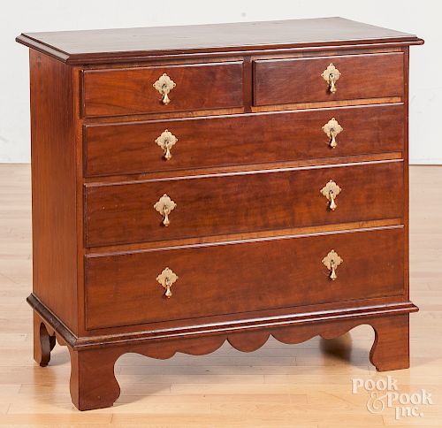 Queen Anne style cherry chest of drawers