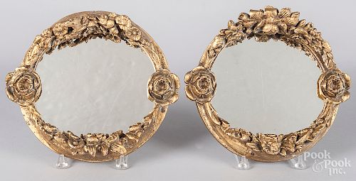Pair of giltwood mirrors