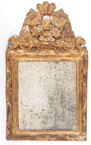 Continental carved giltwood mirror