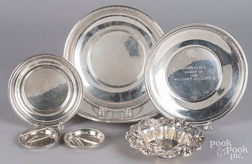 Group of sterling silver dishes