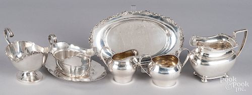 Group of sterling silver tablewares