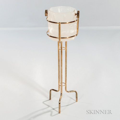 Georges Briard Ice Bucket with Brass Stand
