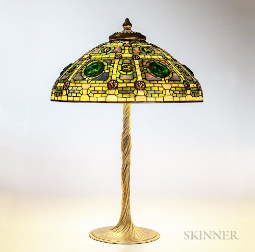 Tiffany Zodiac Turtleback Table Lamp