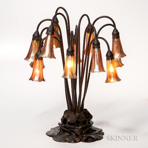 Tiffany Studios Twelve-light Lily Table Lamp