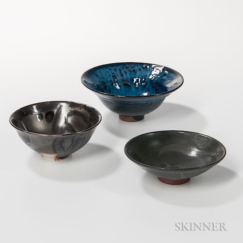 Three Makoto Yabe (1947-2005) Studio Pottery Bowls