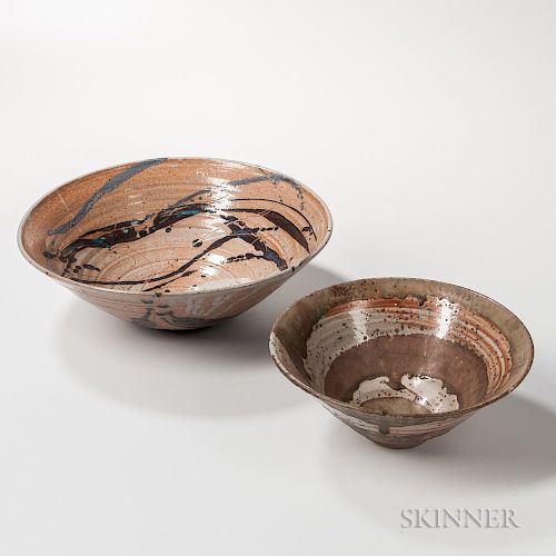 Two Makoto Yabe (1947-2005) Studio Pottery Bowls