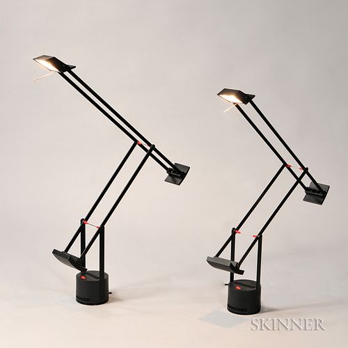 Pair of Aluminum Artemide Tizio 35 Bird Lamps