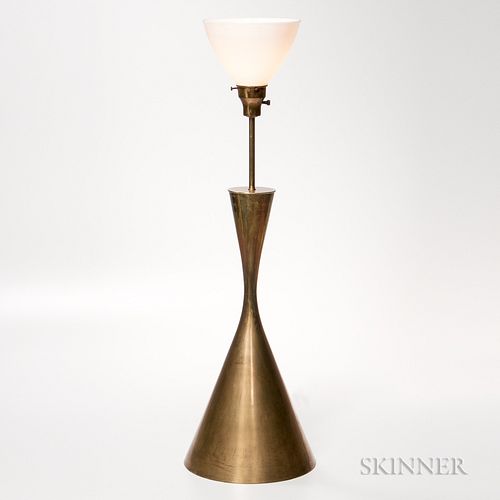 Arredoluce Monza Hourglass Brass Table Lamp