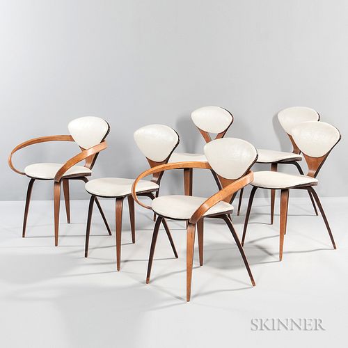 Six Norman Cherner for Plycraft Chairs