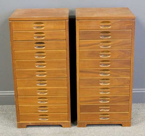 MIDCENTURY, Pair of Multi Drawer Cabinets.