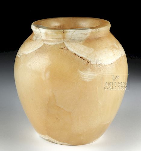 Impressive Egyptian Alabaster Vessel, ex-Bonhams