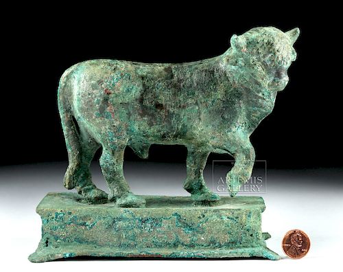 Huge Roman Bronze Standing Sacrificial Bull