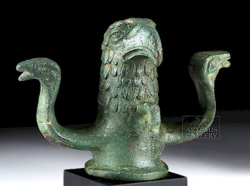Roman Bronze Chariot Fitting - Eagle & Snakes