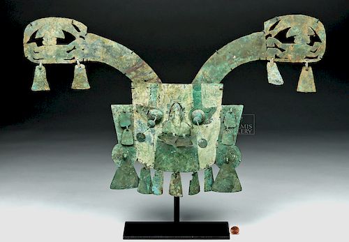 Massive / Important Sican Copper Funerary Mask