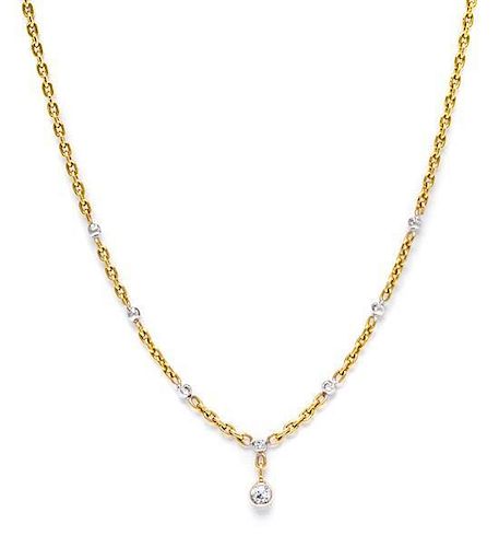 An 18 Karat Yellow Gold and Diamond Necklace, 5.90 dwts.