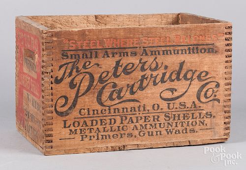Peters wooden 12 gauge shell box