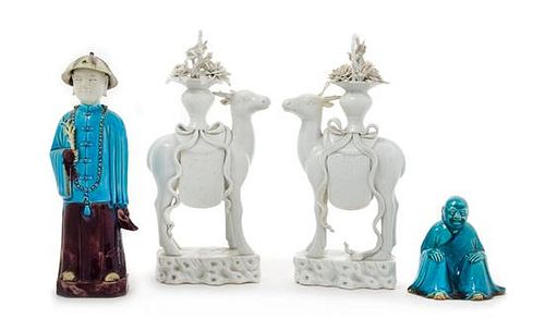 Four Chinese Porcelain Figures Height of the tallest 11 1/2 inches.