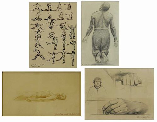 TOBIAS, Abraham. Four Figure Studies on Paper.