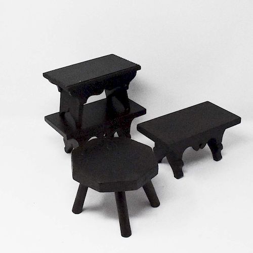 4 pieces miniature furniture