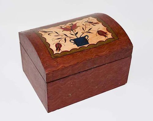 Decorated wooden box by Tom King