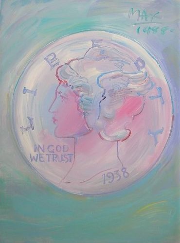 "March of Dimes" Original Painting by Peter Max in 1988