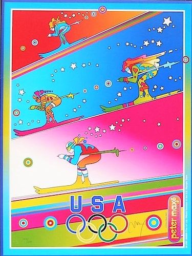 "The Olympics, Torino 2006" Signed Serigraph by Peter Max