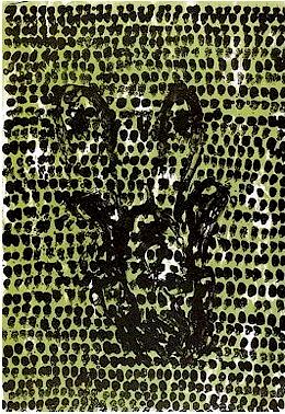 "Grunes Tuch" Lithograph by George Baselitz in 1991