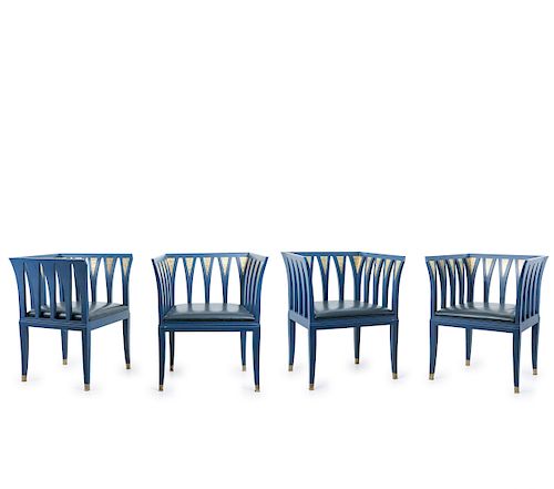Four 'Blue' armchairs, 1929