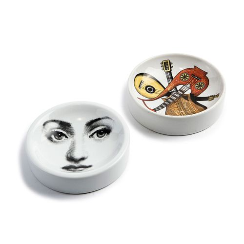 Two ashtrays 'Strumenti Musicali' and 'Viso di Donna', 1950/60s