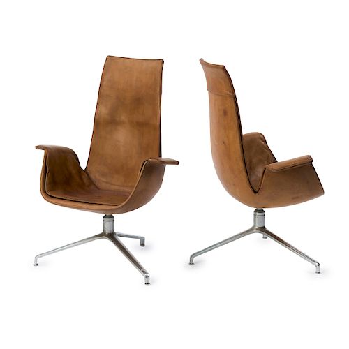 Two highback 'FK 6725' desk chairs, 1964