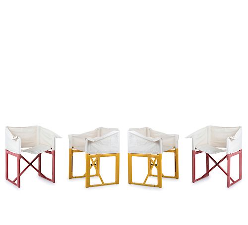 Four '4820' folding chairs, 1979