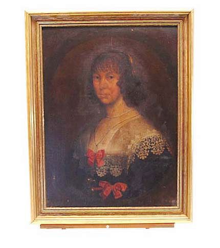 18th Century Oil on Canvas Portrait of a Lady