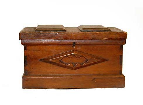 Early 19th Century Folk Art Carved Dovetalied Chest