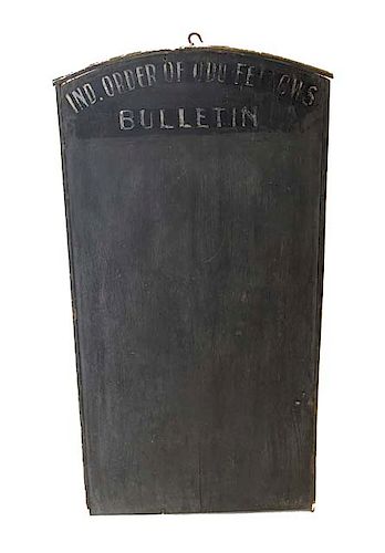 1800's IOOF Wood Tombstone Sign