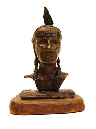 JHN Indian Scout Bronze Bust