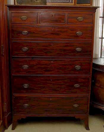 18th Century Tall Chest with Dovetailed Case