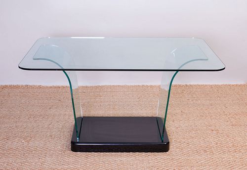 ART DECO STYLE GLASS TABLE