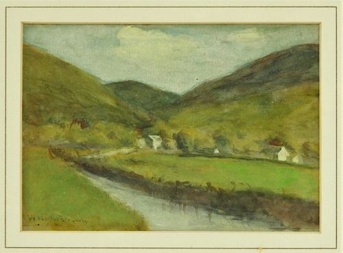 William Staples Drown Village Landscape Painting