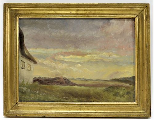 Einar Madvig O/B Impressionist Farm Landscape