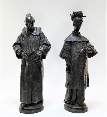 PR Ugolino Panichi Japonisme Bronze Sculpture