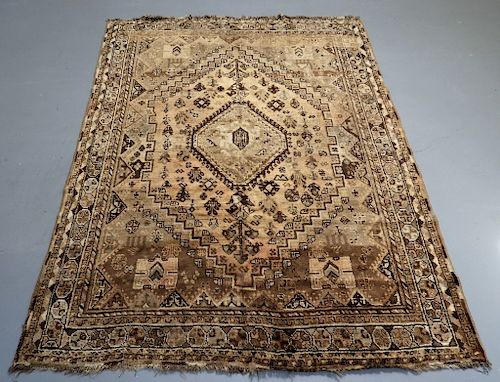 Oriental Persian Ghashghaei Camel Hair Carpet Rug