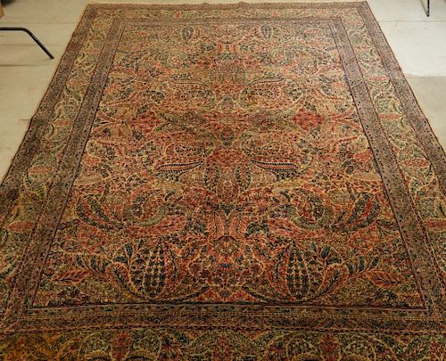 Oriental Persian Kerman Room Size Carpet Rug