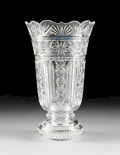 A WATERFORD CUT CLEAR CRYSTAL NEIMAN MARCUS 90TH ANNIVERSARY VASE, SIGNED JIM O'LEARY, IRELAND, CIRCA 1997,