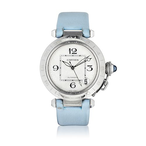 Cartier Pasha C Limited Edition Mother-of-Pearl Stainless Steel Watch, ref. 2377