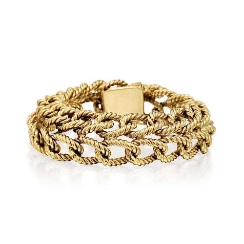 A 14K Gold Twist Cable Bracelet