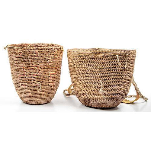 Salish Imbricated Burden Baskets