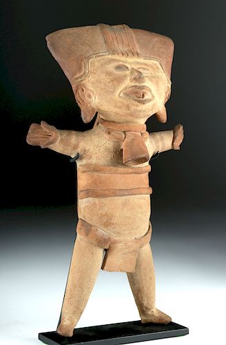 Tall Veracruz Pottery Sonriente Figural Ocarina