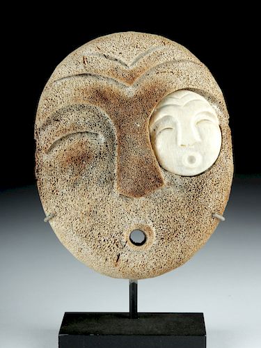 Early 20th C. Pacific Northwest Inuit Bone Spirit Mask sold at auction ...