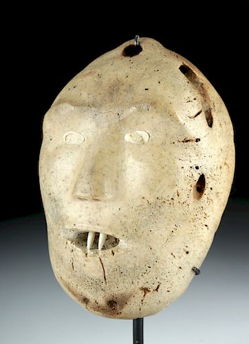 Early 20th C. Alaskan Whale Bone Mask